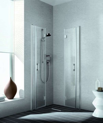 PAROI D'ANGLE LI 2CL 08020 VPR ARGENT POLI VERRE CLAIR CLEAN