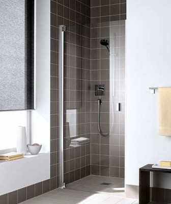 PORTE DE DOUCHE RA 1TL 08020 VAR ARGENT POLI VERRE CLAIR