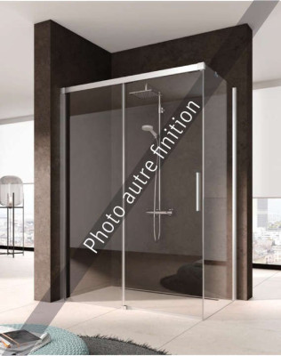 PORTE DE DOUCHE NI D2L 12020 VAR ARGENT POLI VERRE CLAIR