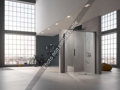 PAROI FIXE NI TWR 08020 VAR ARGENT POLI VERRE CLAIR