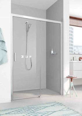 PORTE DE DOUCHE PE D2R 12020 VAR ARGENT POLI VERRE CLAIR