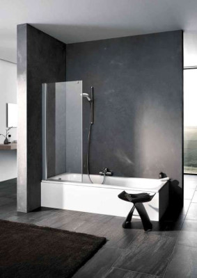 PARE BAIGNOIRE PE DFR 07515 VAR ARGENT POLI VERRE CLAIR