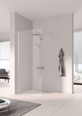 PAROI FIXE PE TWF 12020 VAR ARGENT POLI VERRE CLAIR