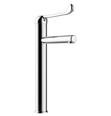 Robinet mitigeur monocommande hauteur de 300 mm et bec de 200 mm commande au coude - Sanifirst PRESTO