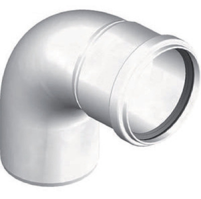 Coude à 87° PPS diamètre 80 mm + joint silicone réf. 430980 TEN