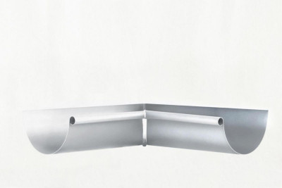 Equerre 1/2 ronde de 25 intérieur sans pince zinc naturel 0.65x250x300mm réf:  220027493 VMZINC