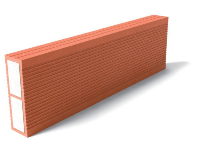PLANELLE ISOLEE EN TERRE CUITE THERMOPLANELLE 660x65x160 mm R0,50 1,50/ML PLATH616 BIO'BRIC