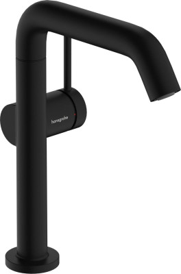 Mitigeur lavabo 210 Tecturis S Fine CoolStart avec bec pivotant et bonde Push-Open Noir mat Réf. 73360670