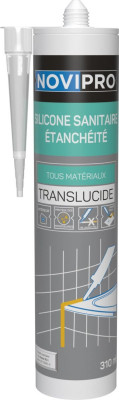 Mastic silicone sanitaire translucide 310 ml Novipro