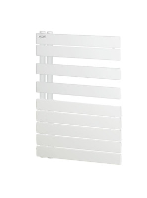 Sèche-serviette Acova Fassane Spa Asymétrique Eau Chaude collecteur à gauche, puissance 429W (dT50), hauteur 805 mm, largeur 550 mm, raccordement par le bas, entraxe 50 mm côté, Aller/Retour réversible, Blanc RAL 9016 Réf. FL081-055