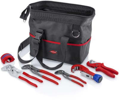 Starter Kit Sanitaire - Plombier - Sac à outils grande capacité 16 poches avec 6 outils Réf. 002112S