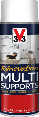 Peinture rénovation aérosol multisupport rouge caprice 400ml V33