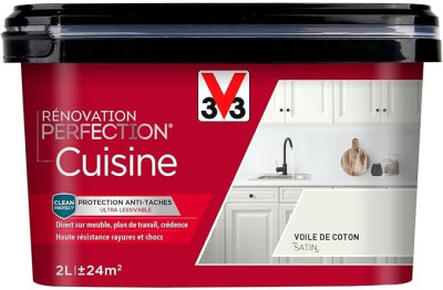 Peinture rénovation cuisine voile de coton satin 2.00Ls V33