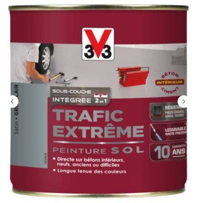Peinture Sol Trafic Extrême Gris Clair 0,5L V33