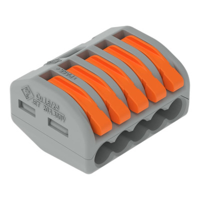 Borne Pour Boite De Dérivation 5 Conducteurs 4mm2 222-415 WAGO CONTACT