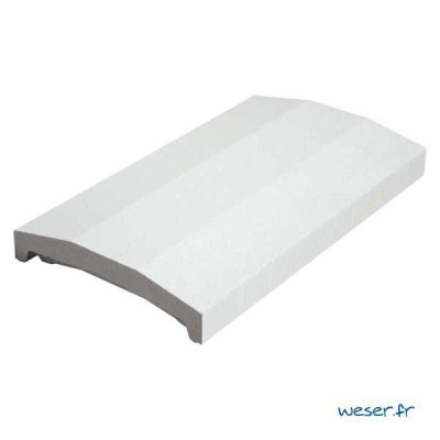 CHAPERON 2 PENTES 28x49x4 cm BLANC CHR228B WESER