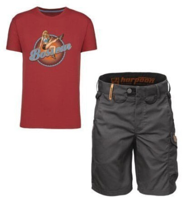 Lot Bermuda Haguen Graphite 42 + Tee-Shirt L 12041-011 TSD CONFECTION