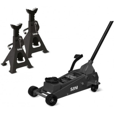 Pack Levage Sam Cric Roulant 3T + 2 Chandelles 3T SAM 