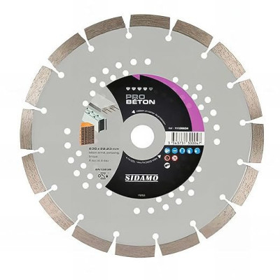 Disque Diamant Pro Béton Dimensions 115x22,23x10mm 11130002 SIDAMO
