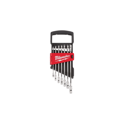 Set De 7 Clés A Cliquet Metriques-Fourche Lisse 4932471339 MILWAUKEE