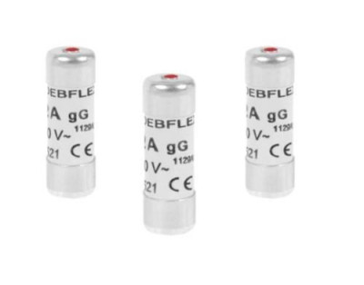 Sachet de 3 Fusibles 8.5x23mm 6A 250V 715656 DEBFLEX