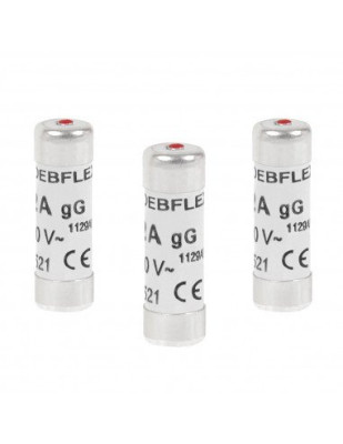 Sachet de 3 Fusibles 10.3x31.5mm 16A 380V 715326 DEBFLEX