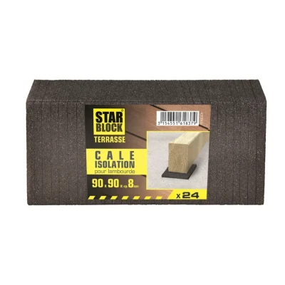 Lot 24 Cales Isolation 90x90x8mm 430986 NORAIL