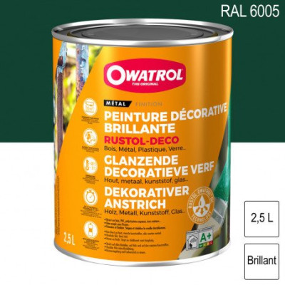 Peinture Multi-Support 2.5L Brillant Ral 6005 Vert 1375AA/DE/NL DURIEU PRODUITS