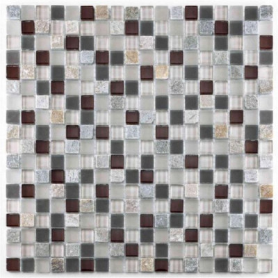 CARRELAGE SANREMO BROWN RED LIGHT CHIP 15x15 MM  29,8x29,8 CM BARWOLF