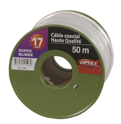 Câble Coaxial 50m blanc 17Vatc 111506 NORMAND