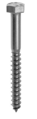 Tirefond tête hexagonale Inox A2  8 x 100 mm Cp10 476696 NORAIL