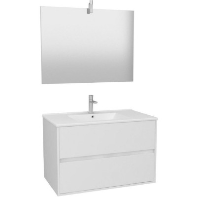 Sous Vasque + Miroir Nika Blanc L.80 cm
