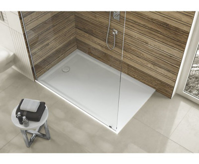 RECEVEUR SPACE MINERAL S RECTANGLE 80x120 BLANC LEDA