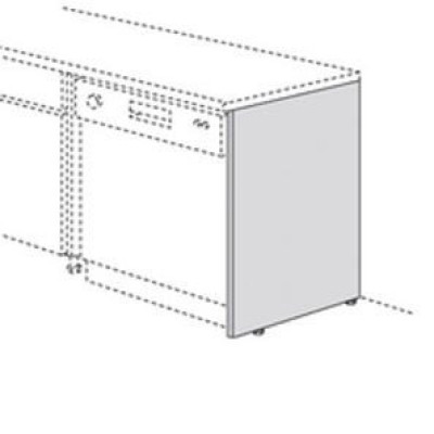 Terminaison Lave-vaisselle Laque Grain Brillant 87x63cm