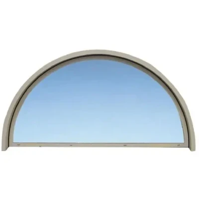 Châssis Demi-Lune Alu Fixe Blanc 35x70cm