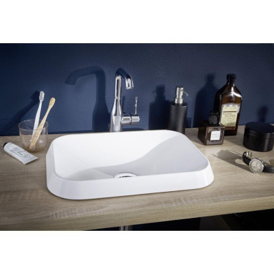 Vasque Artik résine semi-encastrée blanc 