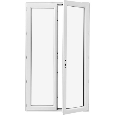 Porte-fenêtre Pria Pvc blanc 215 x 80 cm à clé +Volet roulant intégré gauche sans soubassement