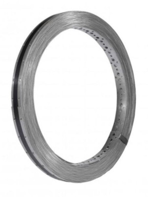 Feuillard perforé FP acier galvanisé épaisseur 2 mm rouleau de 10 m x 60 mm SIMPSON