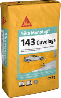 Revêtement d'imperméabilisation pour travaux de cuvelage Sika Monotop 143 Cuvelage sac de 25kg 715613 SIKA 