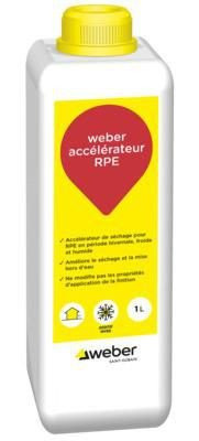 Accélérateur de prise prêt à l'emploi pour enduits extérieurs et solution ITE bidon de 1L WEBER