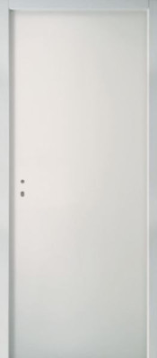 Bloc-porte alvéolaire cadre résineux prépeint H90 prépeinte à recouvrement serrure à condamnation axe à 40 mm emballé 204x63cm droite P JELD-WEN