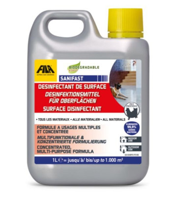 Désinfectant de surface intérieur/extérieur Sanifast - bidon de 1 l FILA