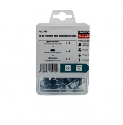 Kit fixations nuance pour pied de poteau 4P SIMPSON STRONG-TIE