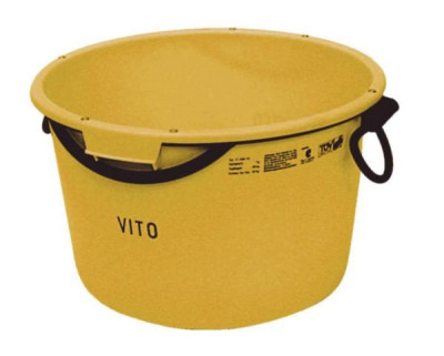 Bac à mortier rond 90 l - plastique rouge - H. 39 cm - Ø 63 cm - 6 kg ALTRAD SAINT DENIS
