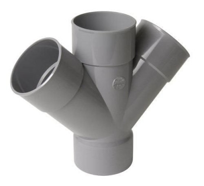 Culotte femelle femelle 45° double parallèle diamètre 100mm RT144 NICOLL