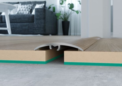 Profil 3 en 1 Alu Aqua clic it chêne berdal gris EL1001 5 x 37 x 1860 mm Réf. 1731389 EGGER