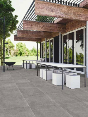 Carrelage extérieur Béton Grip Anthracite 34 x 34 cm PAREFEUILLE PROVENCE