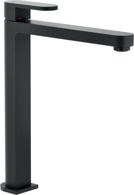 Mitigeur lavabo rehausse avec vidage push noir mat up NOBILI