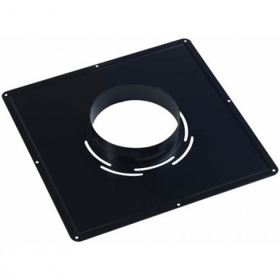 Plaque propreté 400x400mm noir diamètre125mm TEN