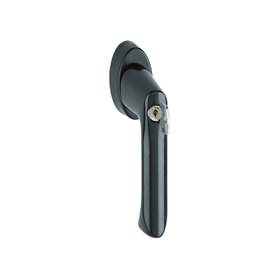 POIGNEE BREST NOIR PORTE FENETRE A CLE PERFORMANCE ALU HOPPE